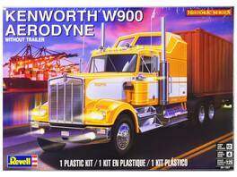 Level 4 Model Kit Kenworth W900 Aerodyne Truck Tractor "Historic Series" 1/25 Scale Model by Revell - Yellow