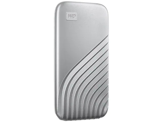 Front. Western Digital - My Passport SSD Portable Storage - Silver.