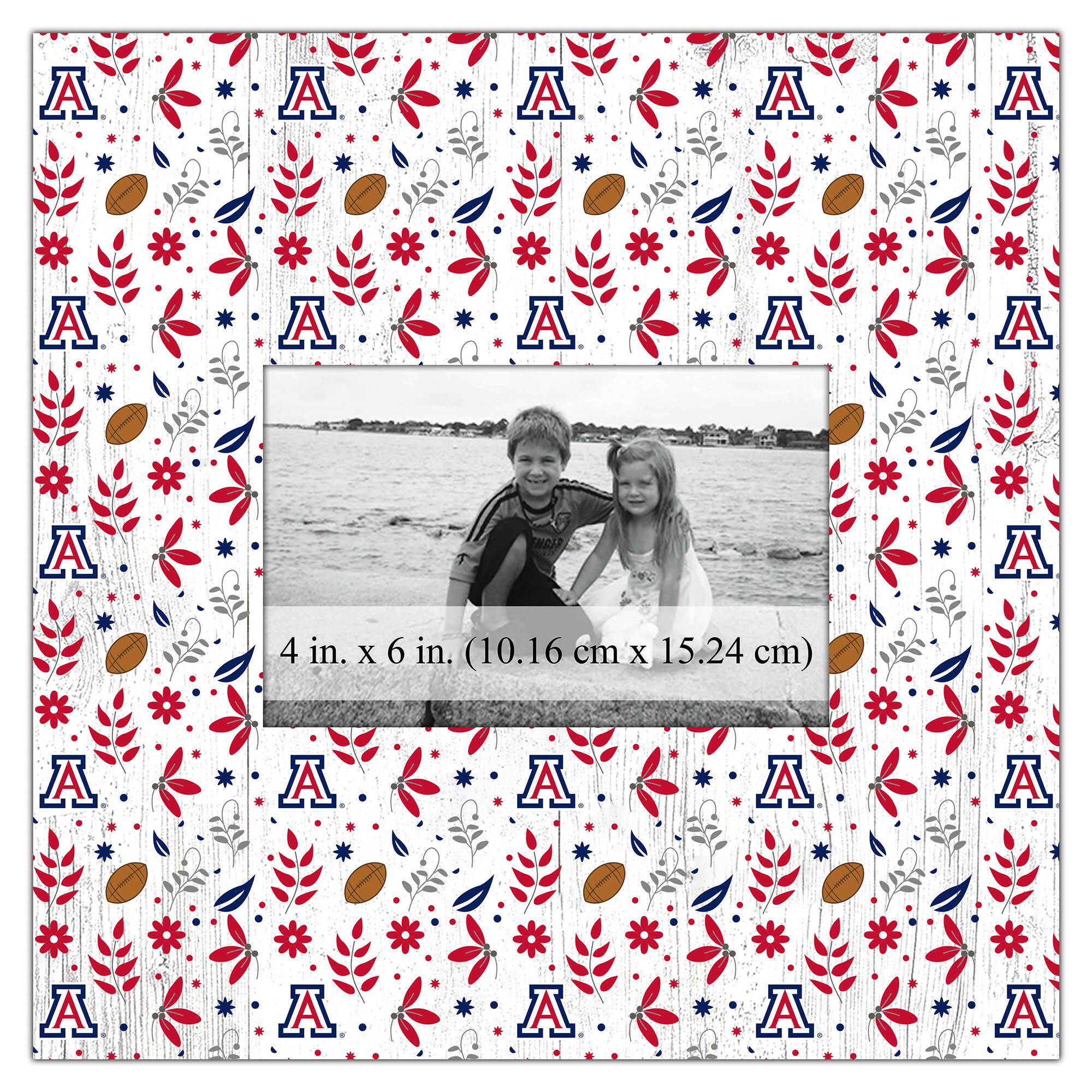 Arizona Wildcats 10'' x 10'' Floral Pattern Frame