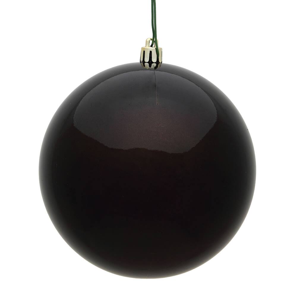 Front. Vickerman - Vickerman 8" Chocolate Candy Ball UV Drilled Cap - Chocolate.
