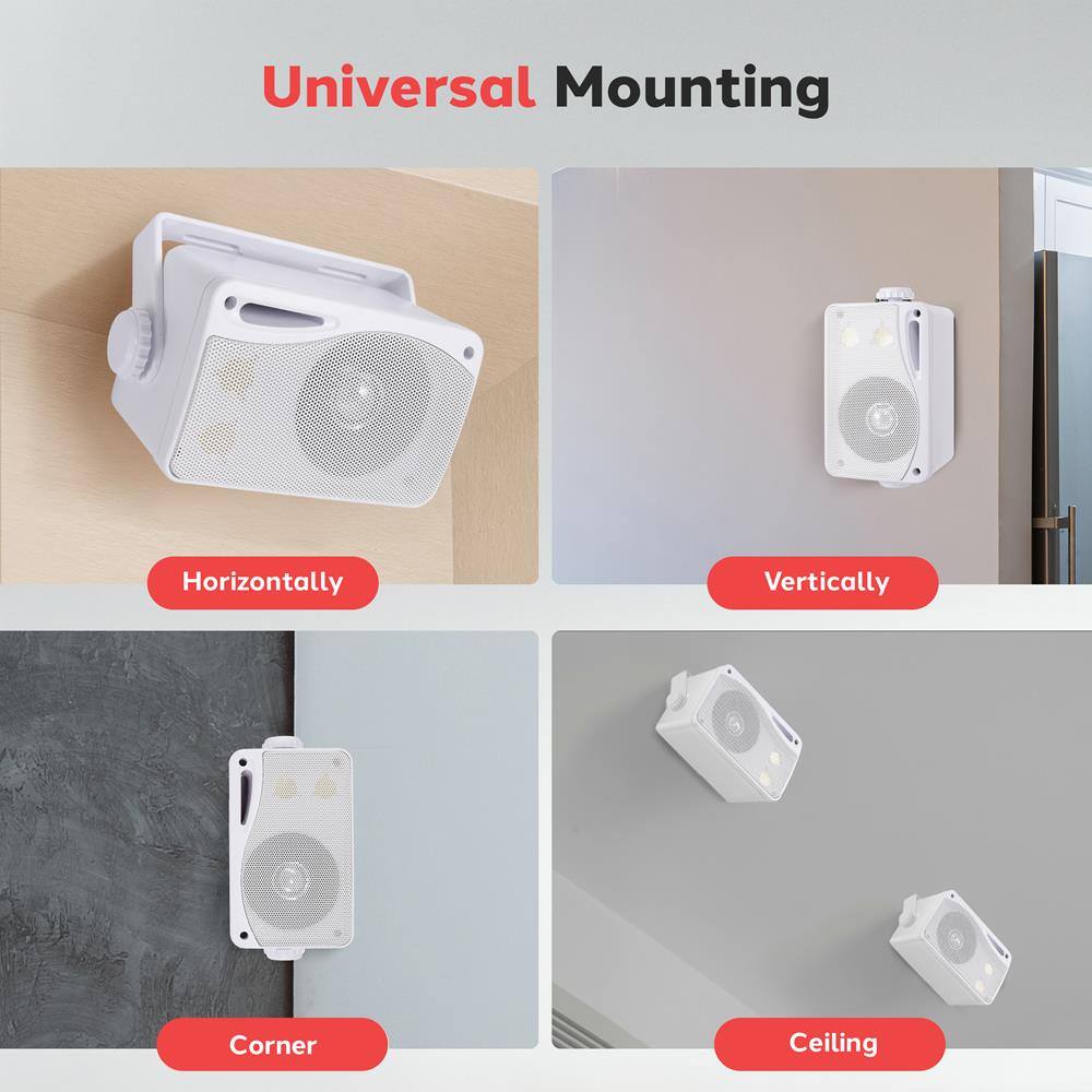 Universal Mounting

- Horizontally
- Vertically
- Corner
- Ceiling