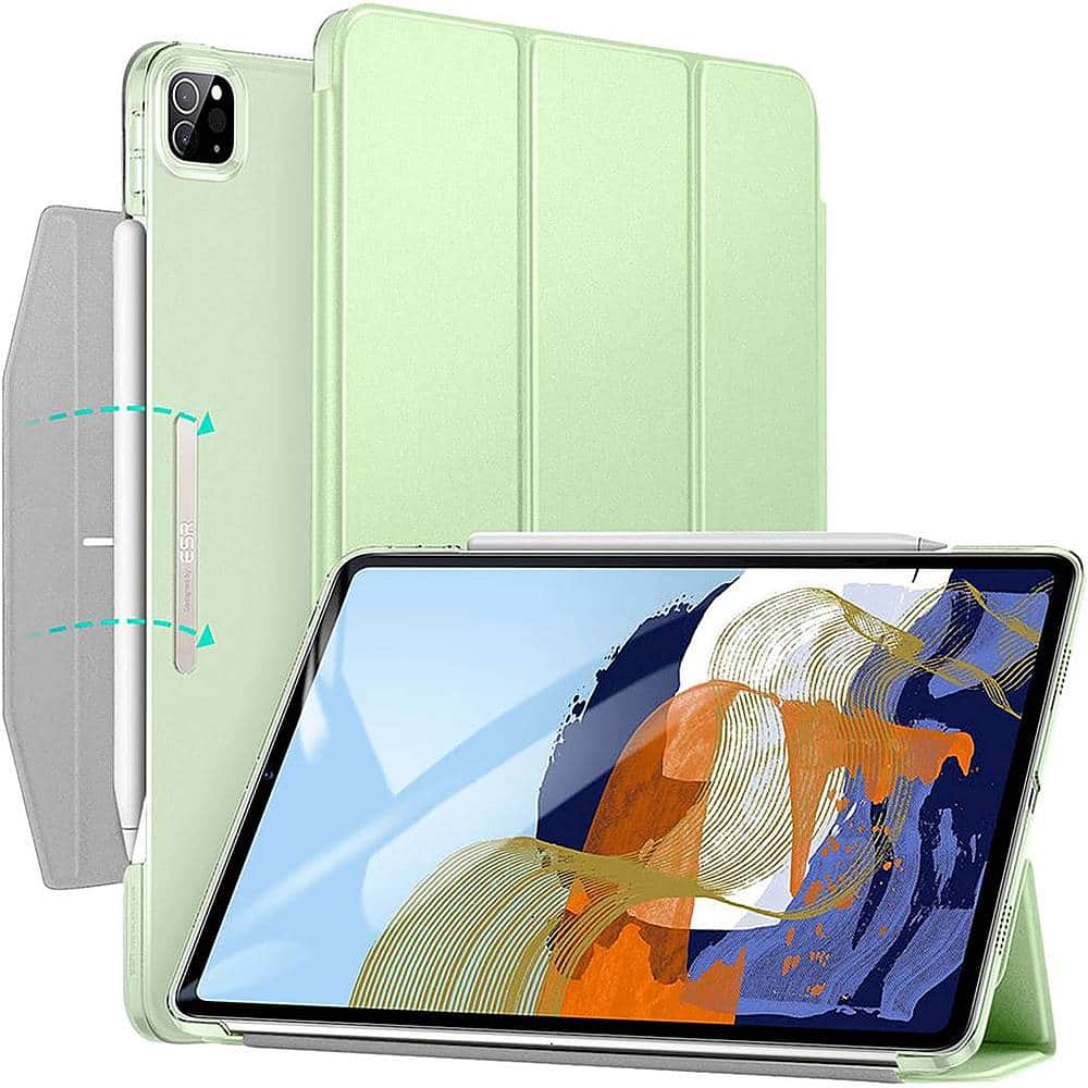 Alt View 15. SaharaCase - ESR Folio Case for Apple iPad Pro 11" (2nd, 3rd, and 4th Gen 2020-2022) - Lemon Lime.