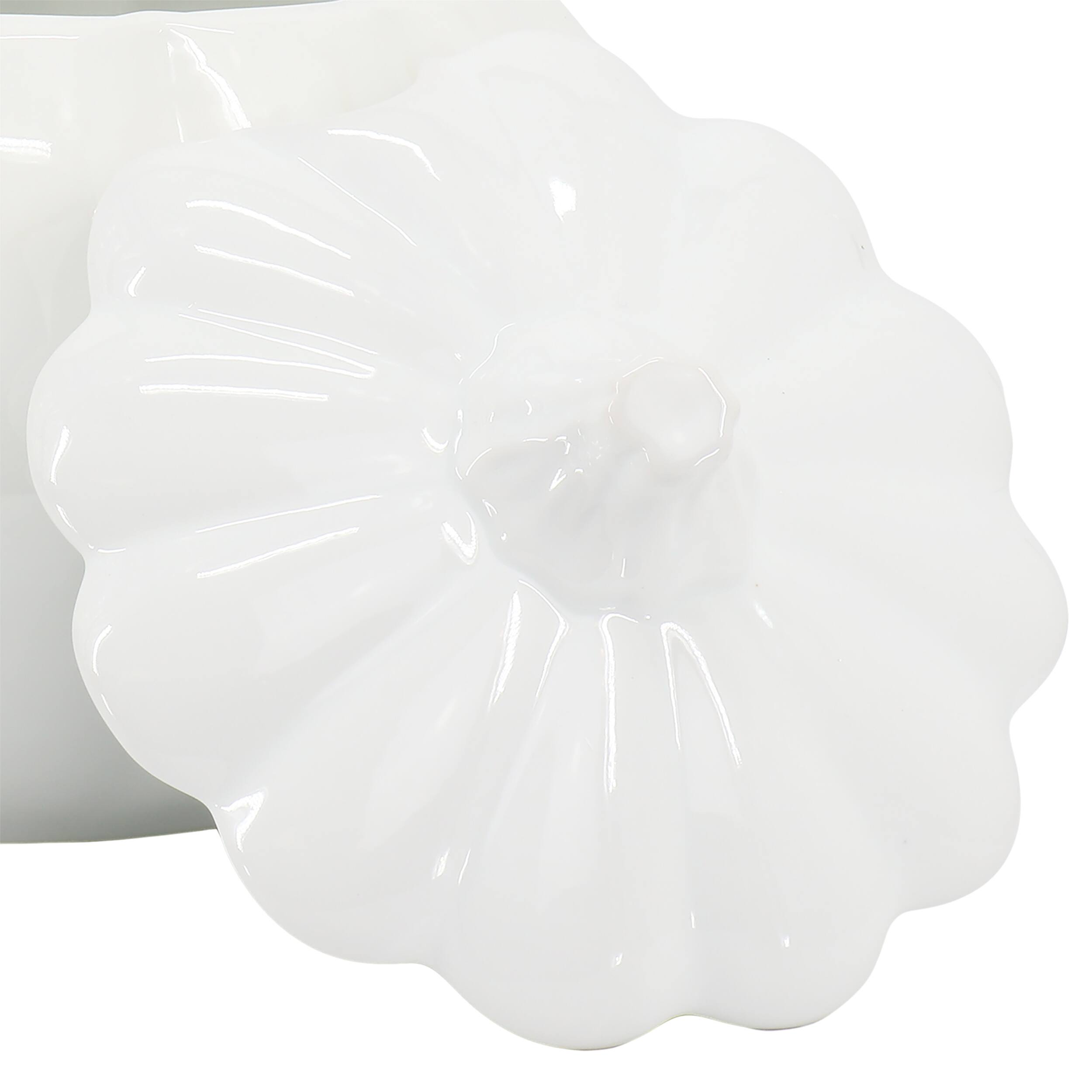 Alt View 3. Martha Stewart - Martha Stewart 5 Quart Fine Ceramic Pumpkin Soup Tureen With Lid and Ladle in White - White.