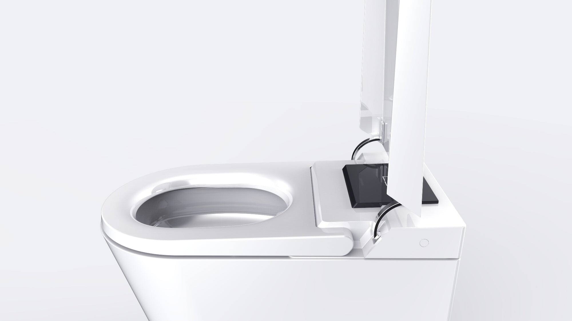 Alt View 10. Boyel Living - White Pro Version Smart Toilet Multi Mode Cleaning Heated Seat Auto Lid Sensor Flush Premium Full Function Design - WHITE.