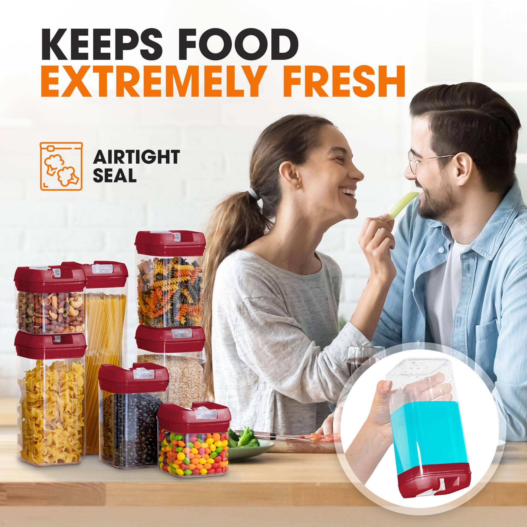 KEEPS FOOD EXTREMELY FRESH  
AIRTIGHT SEAL