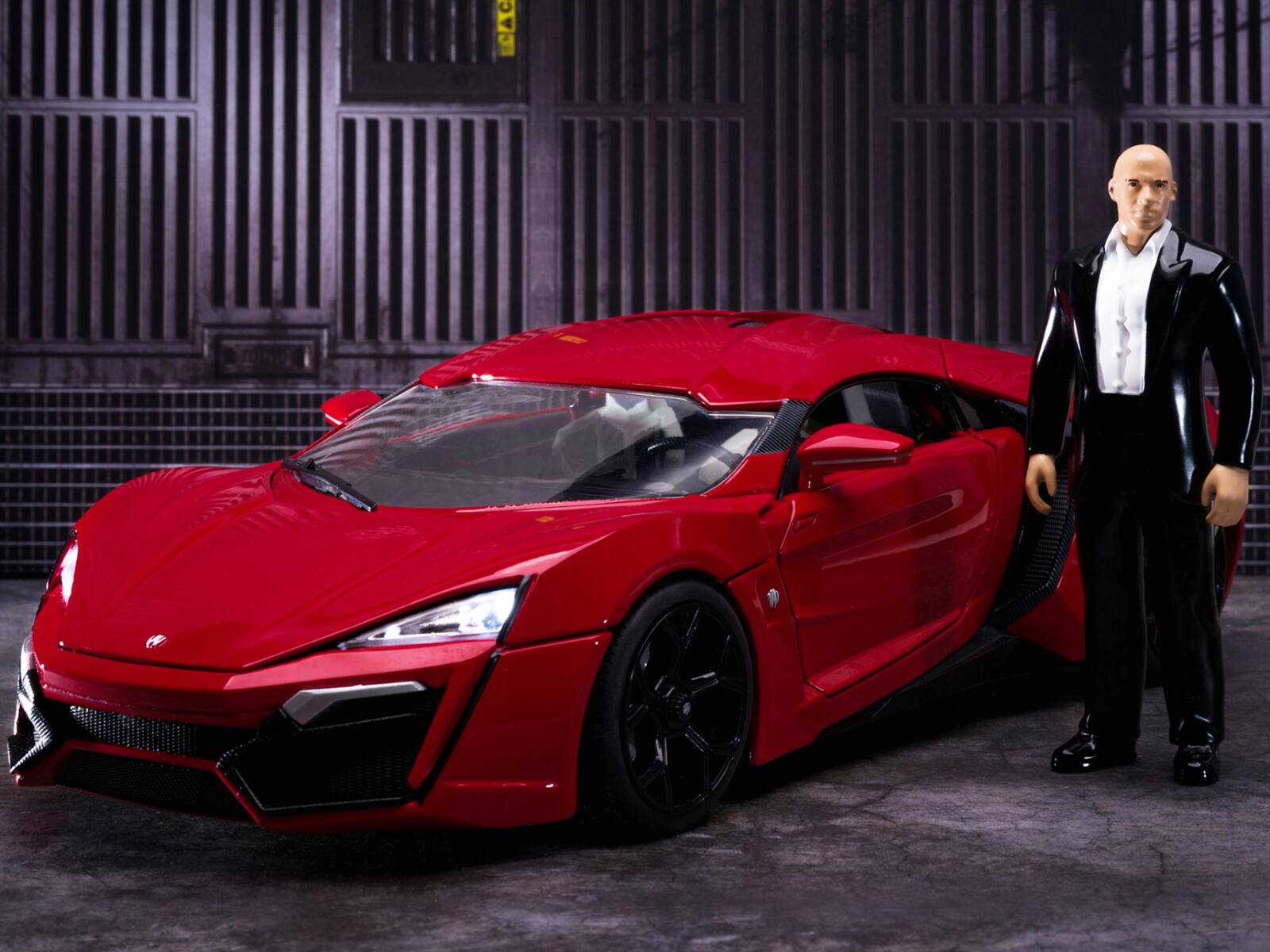 Alt View 5. Jada Toys - Fast & Furious 7 - 1:18 Lykan Hypersport Die-Cast Car with Lights & Dom Figure   - COLLECTIBLES - Multicolor.