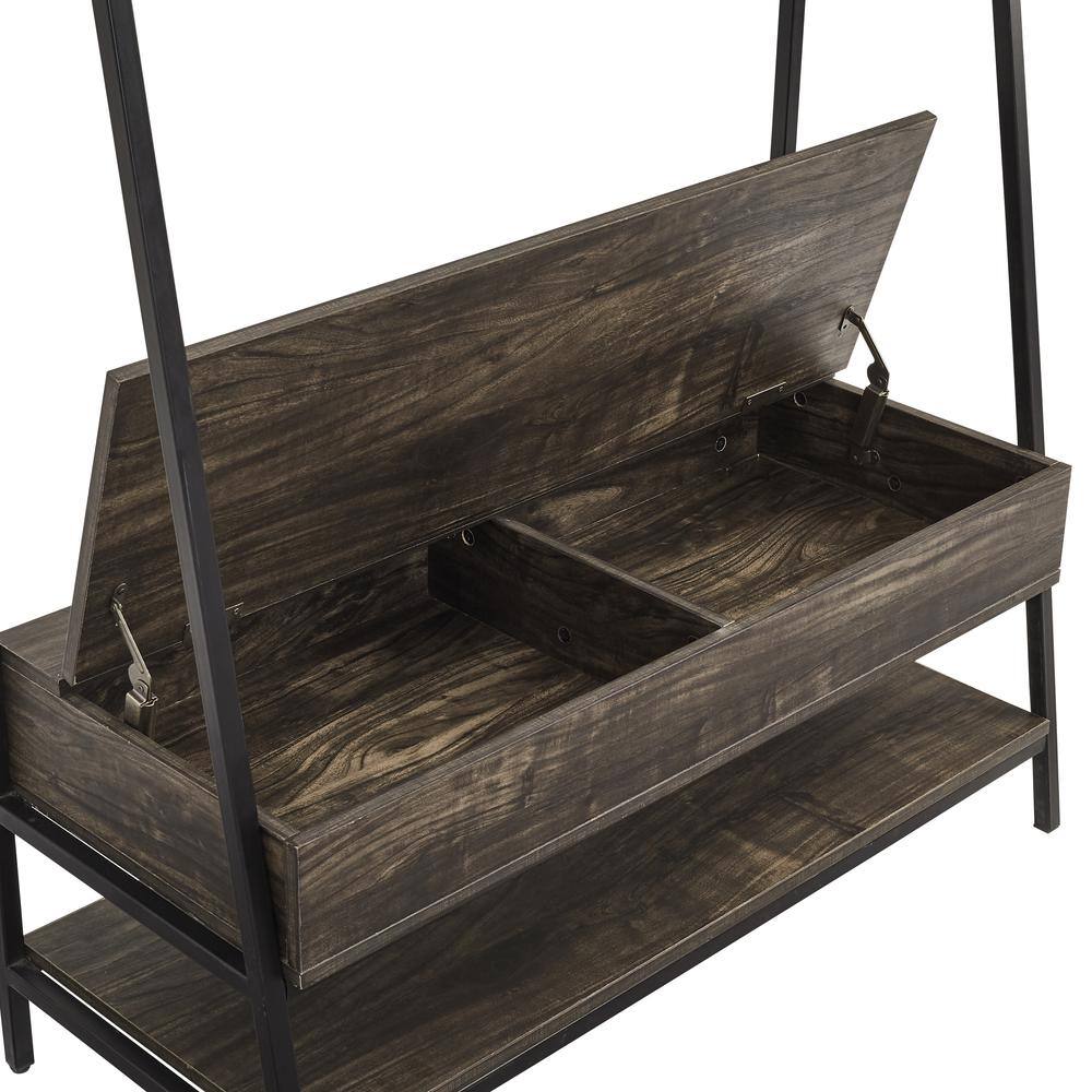 Alt View 2. Crosley Furniture - Jacobsen Hall Tree - Brown Ash.