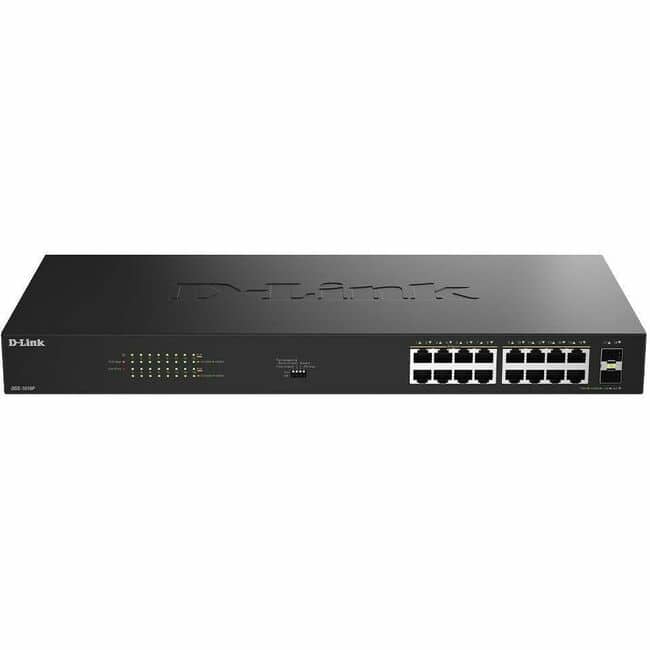 D-Link - DGS-1018P Ethernet Switch - 16 Ports - Gigabit Ethernet - 10/100/1000Base-T, 1000Base-X - 2 Layer Supported - 2 - Black price history on PriceWatchPro