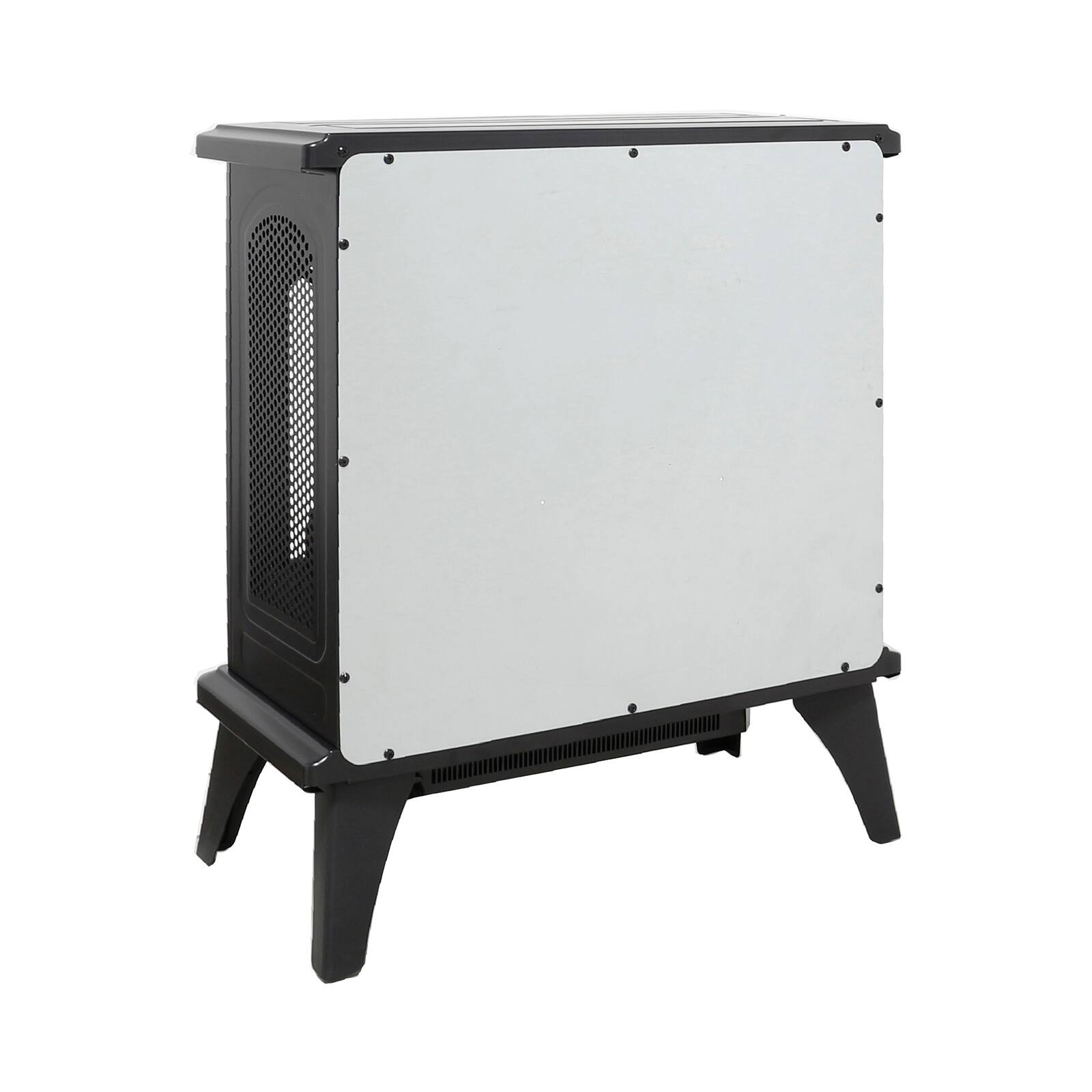 Alt View 8. Chateau Abodes - 24" Freestanding Electric Fireplace with Remote, Timer, Adjustable Brightness & Thermostat, 1500W - Black-Brick Wall.