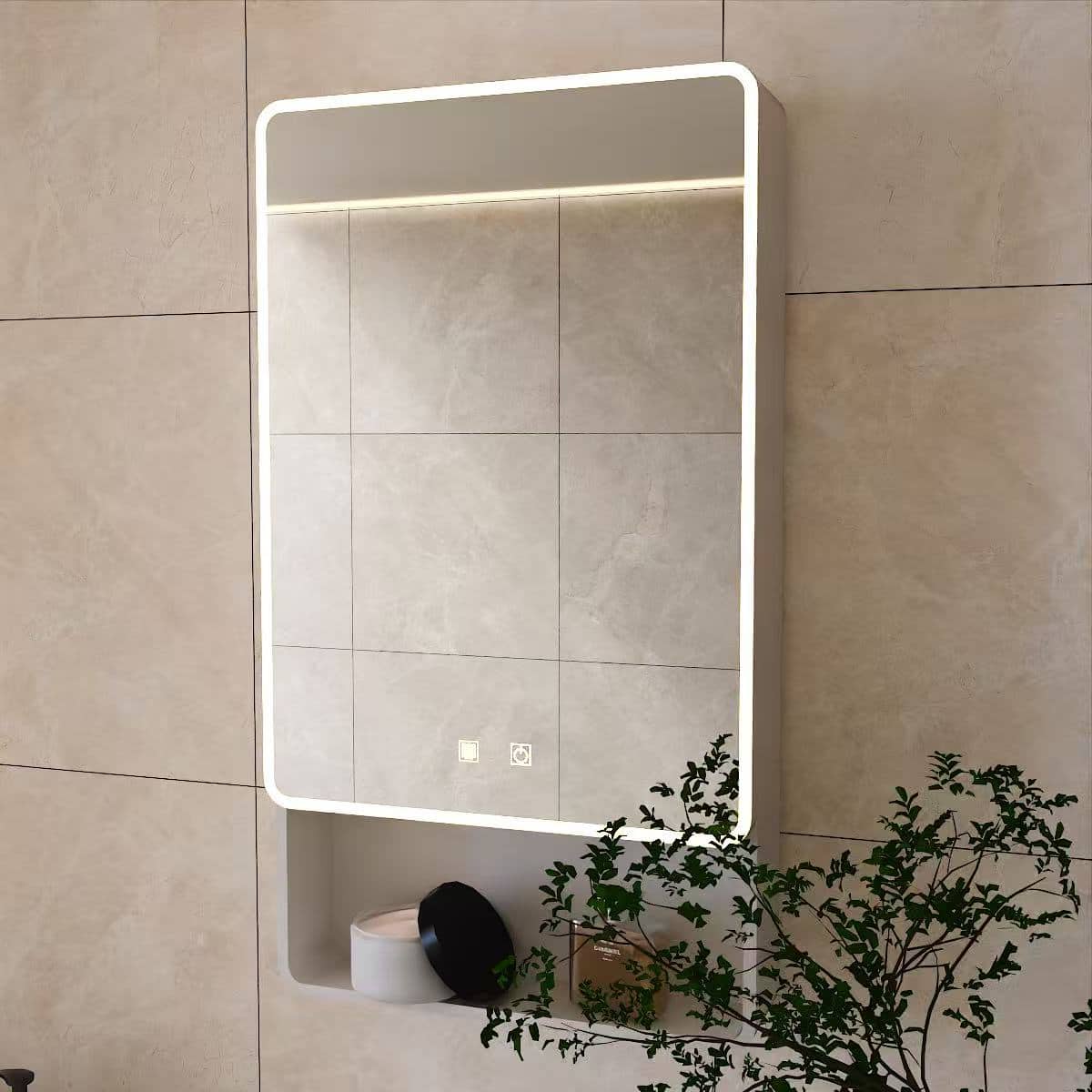 "Anysun - LED Bathroom Medicine Cabinet with Single-Color Warm Light – Anti-Fogging, Easy to Install Cabinet (19.69"" x 35.43"") - White" price history on PriceWatchPro