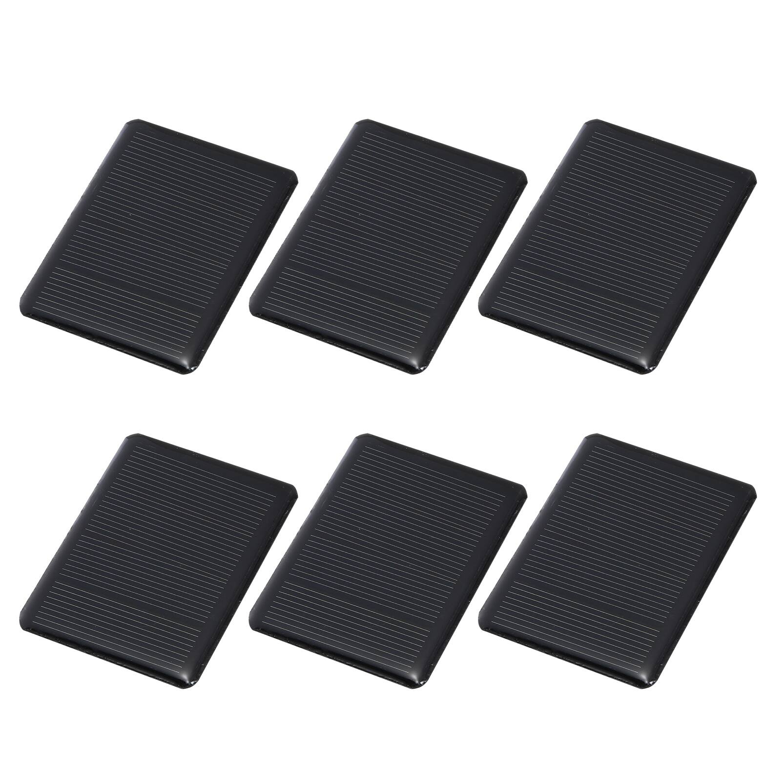 Unique Bargains - 6pcs 2V 0.24W 120mA Mini Solar Panels, Small Solar PV Cells for DIY Electric Toy Materials Kits - Black