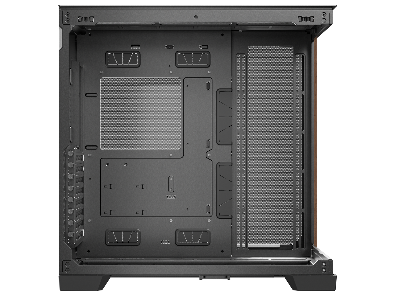 Alt View 8. Antec - Antec C8 Wood, Dual-chamber, Type-C, 360mm Radiator, Seamless TG Panels, RTX 40 compatible Full-Tower Case - Wood.