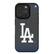 Front. Keyscaper - Los Angeles Dodgers Linen Logo iPhone Bump Case - 16 Pro Max - Black.
