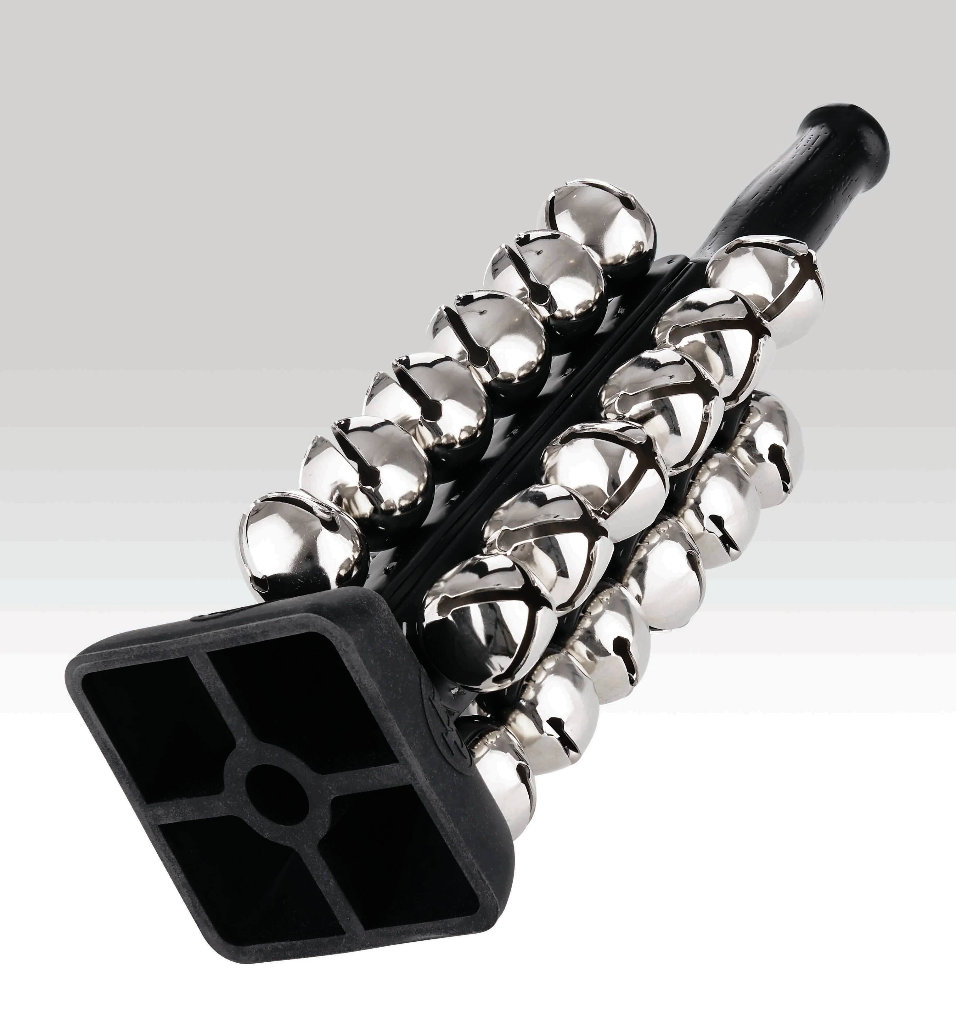 Alt View 1. Latin Percussion - 24 Sleigh Bells with Wood Handle and Silicone Base Percussion Instrument for Musical Performances and Holiday Sound.