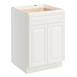 Boyel Living - 24 Inch Kitchen Base Cabinet with Soft Close Hardware - Pearl White