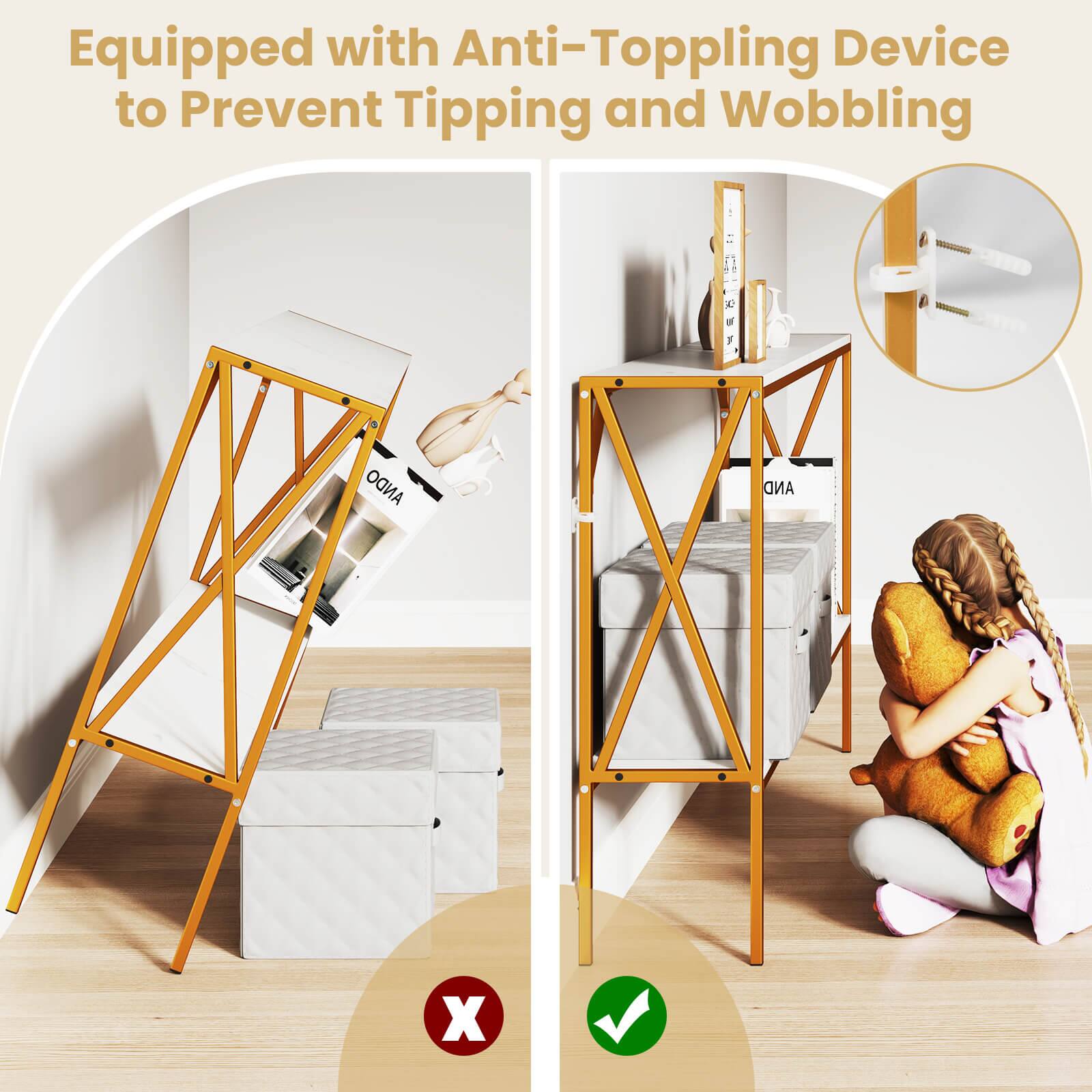 Equipped with Anti-Topping Device to Prevent Tipping and Wobbling