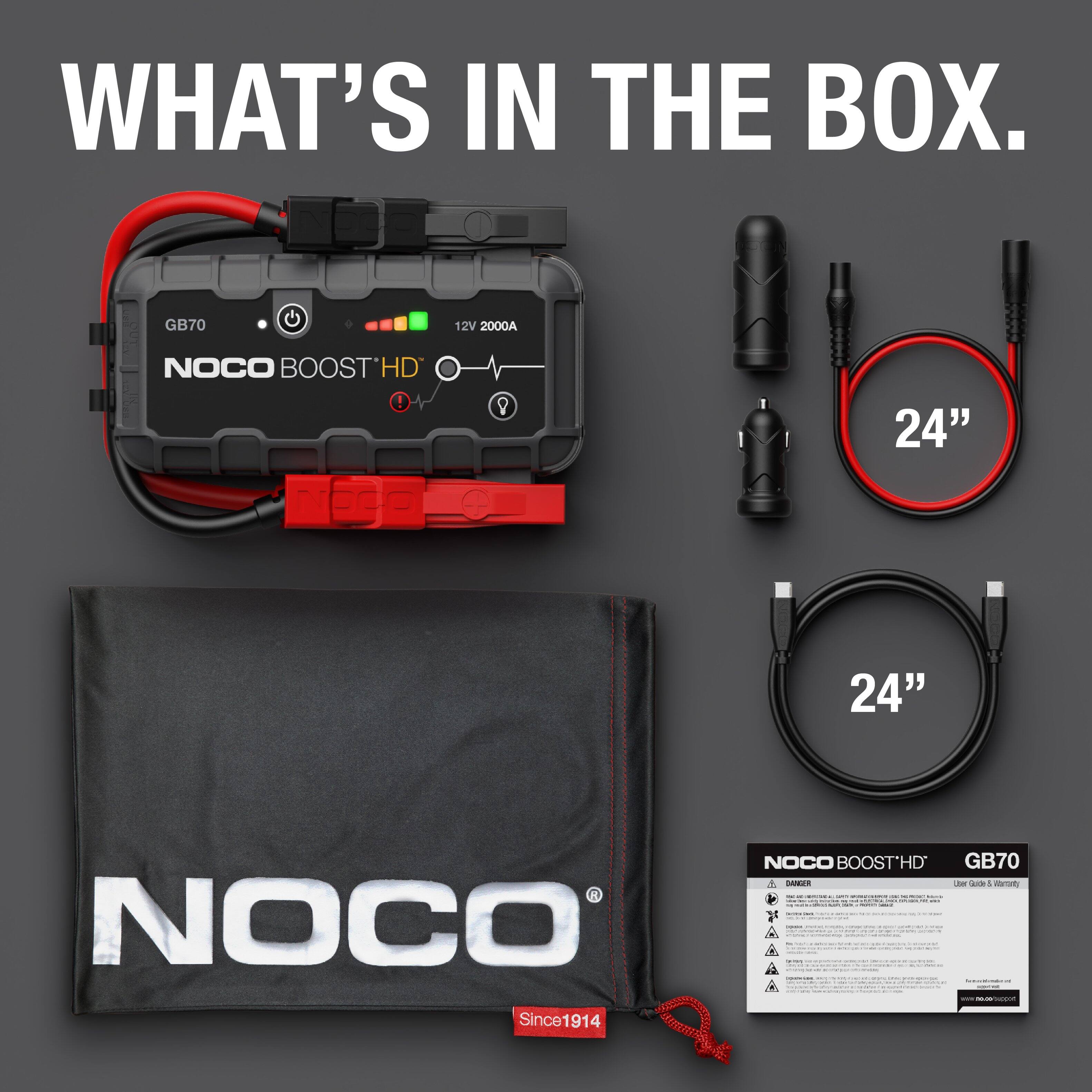 NOCO BOOST HD GB70 2000A ジャンプスターター Amazon.com: NOCO Boost GB70: 2000A UltraSafe Jump Starter
