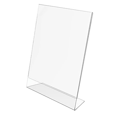 Front. Deflecto - Deflecto Image Document Holder, 8.5" x 11", Vertical, Table Top, Clear Plastic (69701) - Clear.