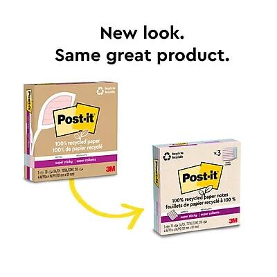 New look. Same great product.

Post-it
100% recycled paper
100% de papier recyclé

Post-it
100% recycled paper notes
feuilles de papier recyclé à 100%