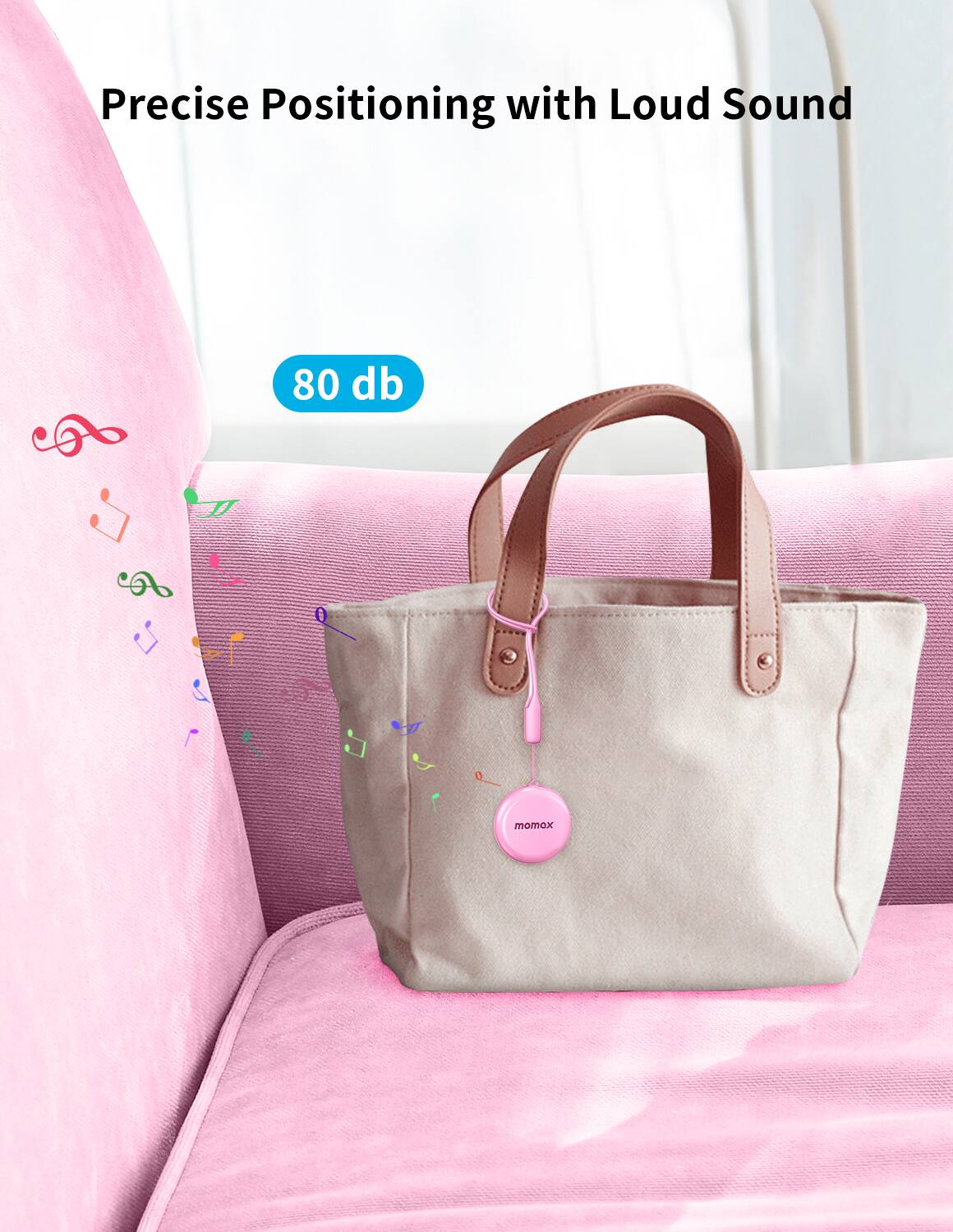 Precise Positioning with Loud Sound, 80 db, momox