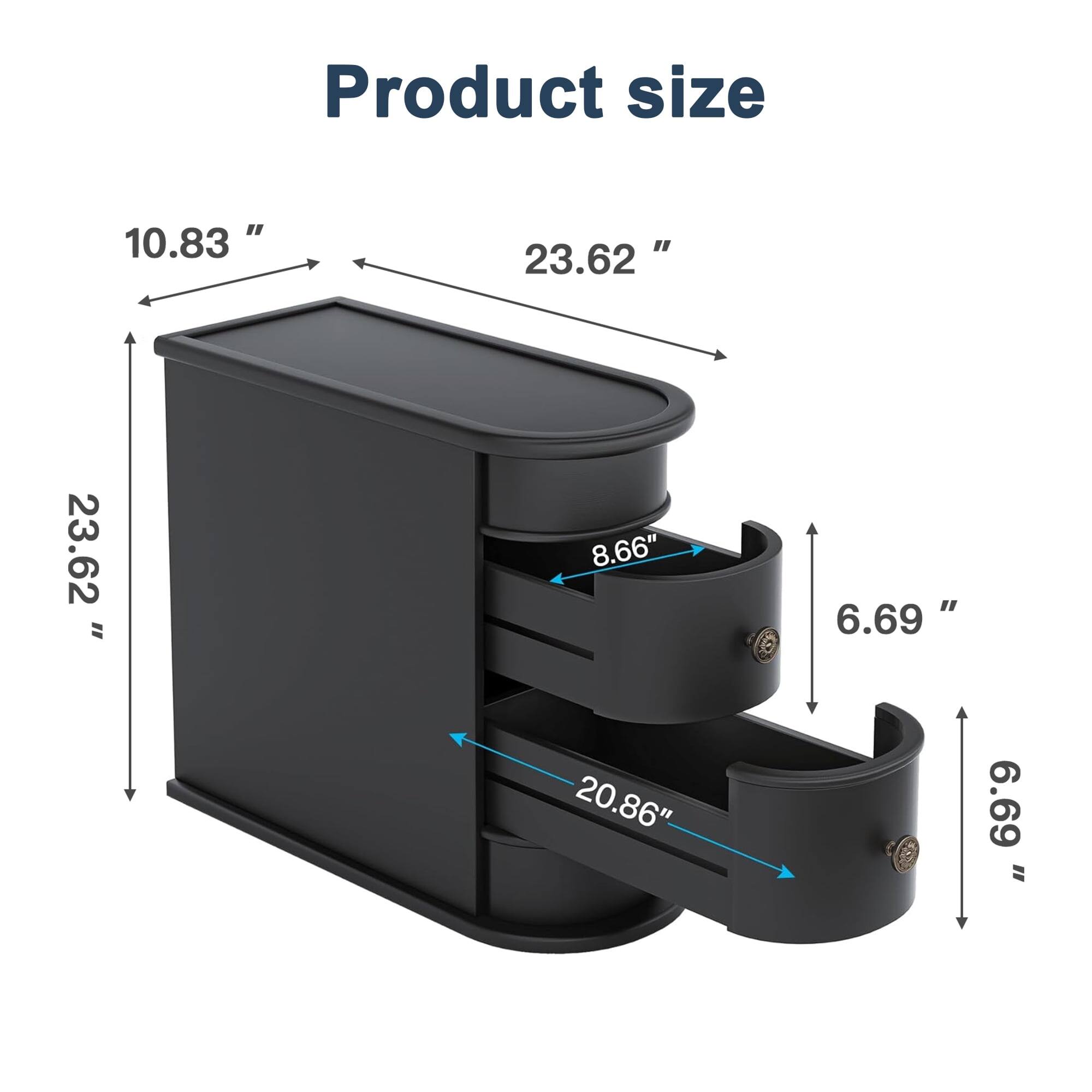 Product size: 10.83", 23.62", 23.62", 8.66", 6.69", 20.86", 6.69"