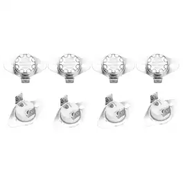 Unique Bargains - KSD301 Thermostat 195°C/383°F 16A Normally Closed N.C Temperature Switch for Microwaves/Oven 8pcs Ceramic - Silver