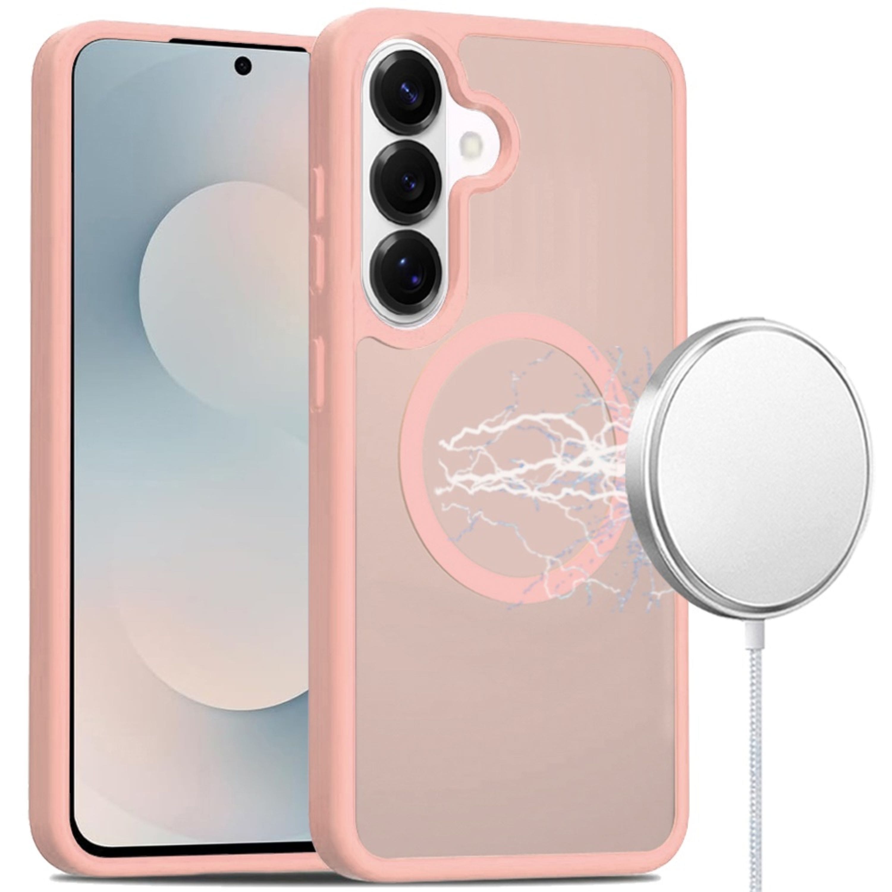 Kitcheniva - Smooth Translucent Magnetic Circle Case With Tempered Glass For Samsung S26 Plus - Light Pink price history on PriceWatchPro