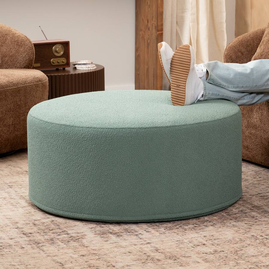 Jaxx Candler Round Couch Oversized Giant Coffee Table Ottoman, Kid Safe ...