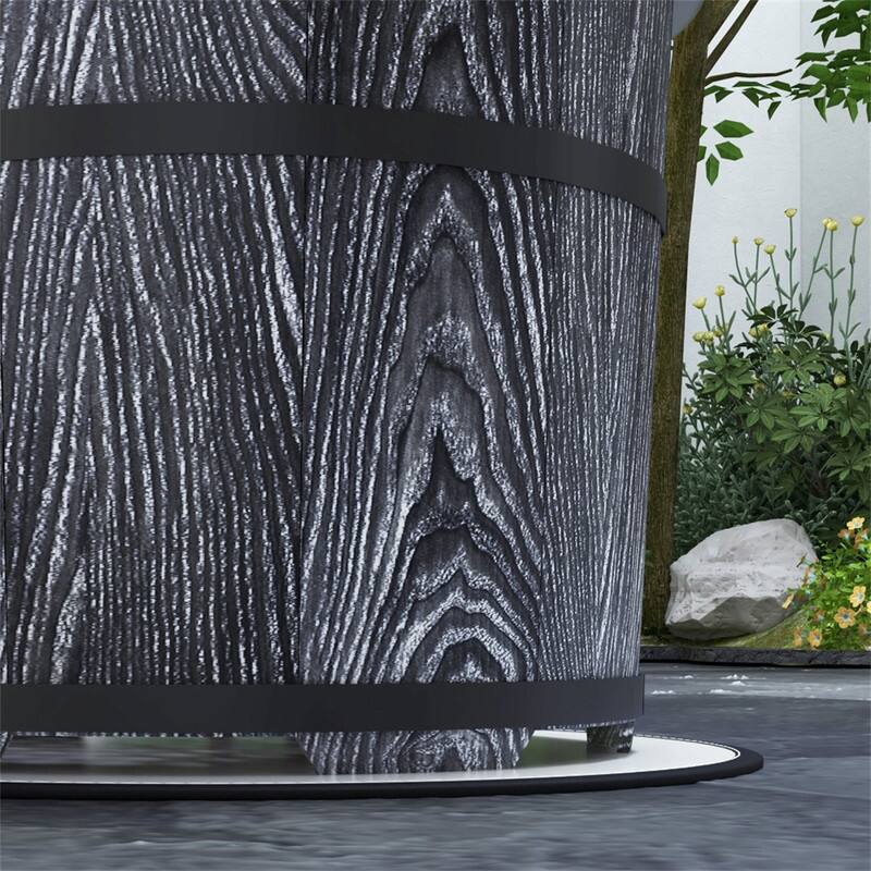 Alt View 4. HTUTWOO - Smokeless Fire Pit - 20" Barrel Style Portable Wood Burning Fire Pit, Low Smoke Camping Bonfire Stove with Fireproof Mat.