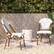 Alt View 2. Alamont Home - Lourdes 2 Pack All-Weather Commercial Paris Chairs with Bamboo Print Frame - White & Gray/Natural Frame.