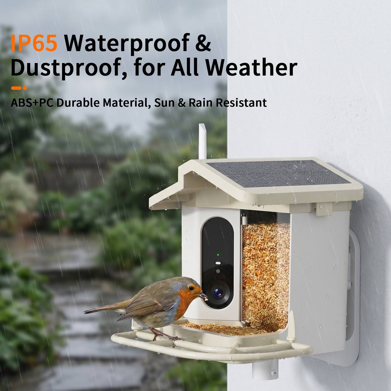 IP65 Waterproof & Dustproof, for All Weather - ABS+PC Durable Material, Sun & Rain Resistant