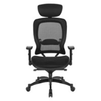 OSP Home Furnishings - Executive Breathable Mesh Chair - Black - Front_Zoom