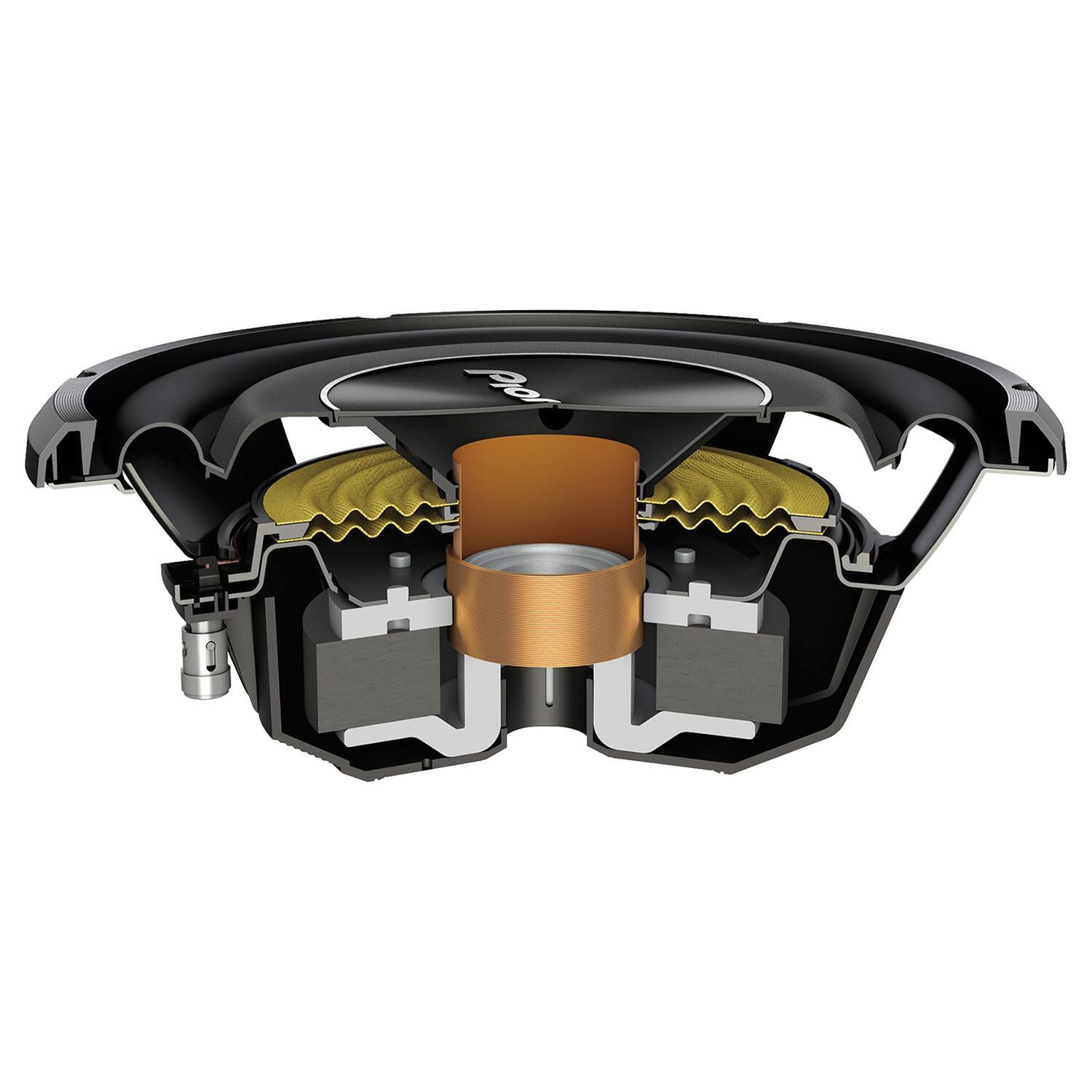 Back. Pioneer - A-Series TS-A2500LS4 Shallow-Mount 10" 1200W Max Subwoofer - Black.