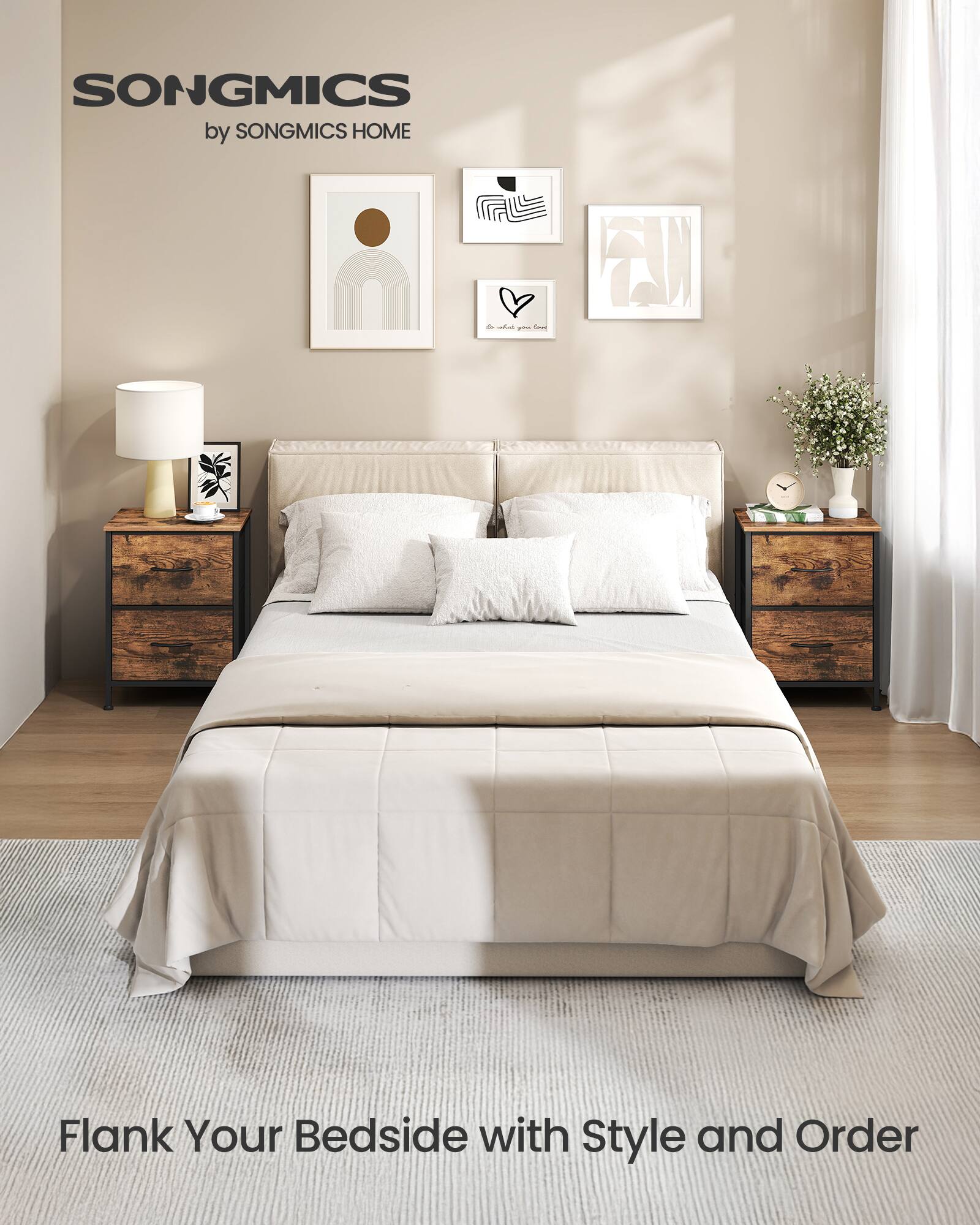 SONGMICS  
by SONGMICS HOME  

Flank Your Bedside with Style and Order