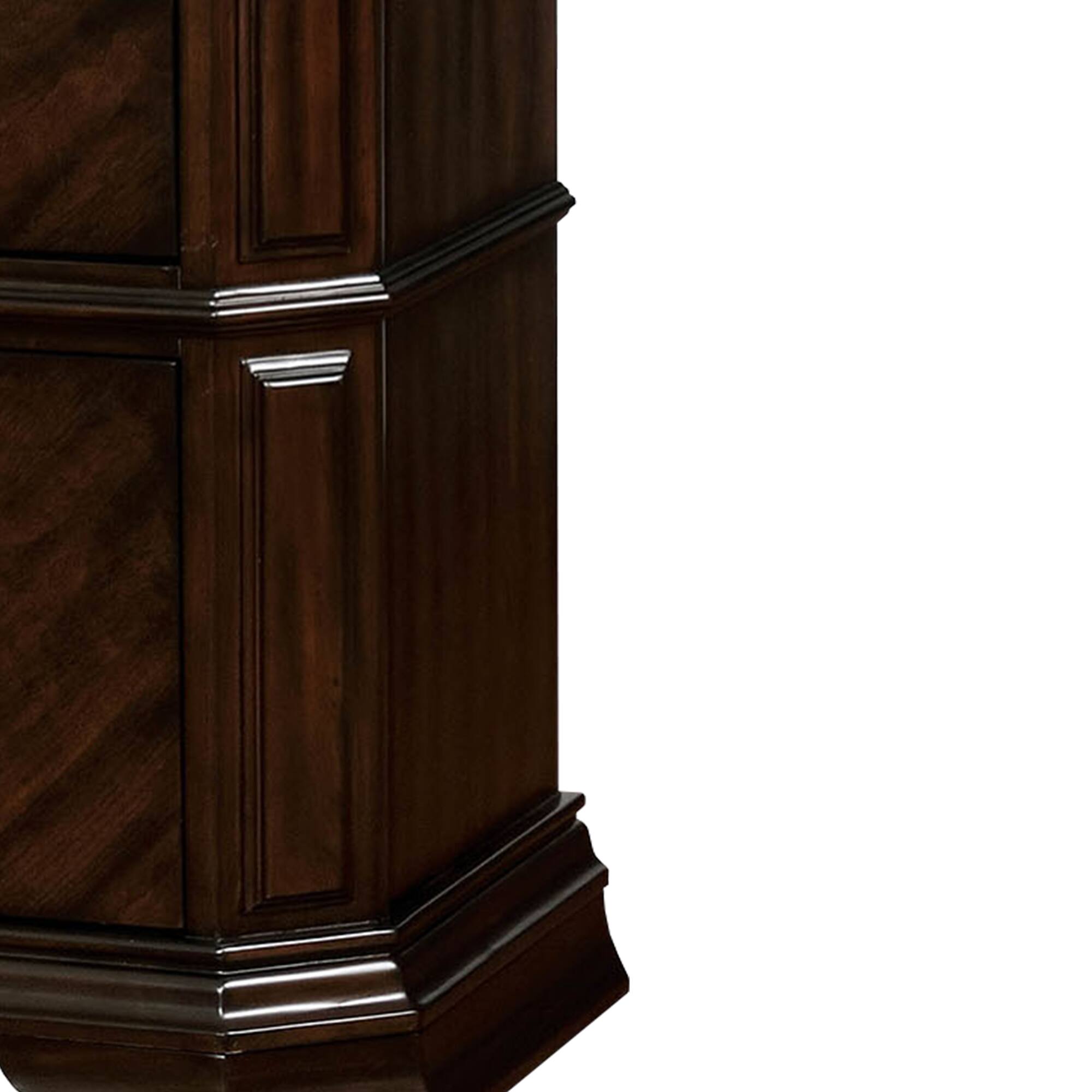 Alt View 2. Manhattan Lane - Two Drawer Solid Wood Nightstand with Clipped Corner - Brown.