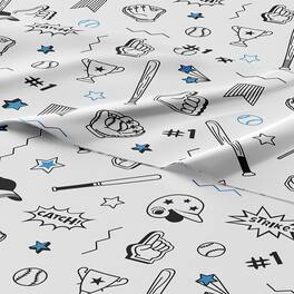 CGK Linens - Kids 4 Piece Bed Sheet Set - Cute & Cozy Wrinkle-Resistant with Vibrant Designs - Full - Baseball