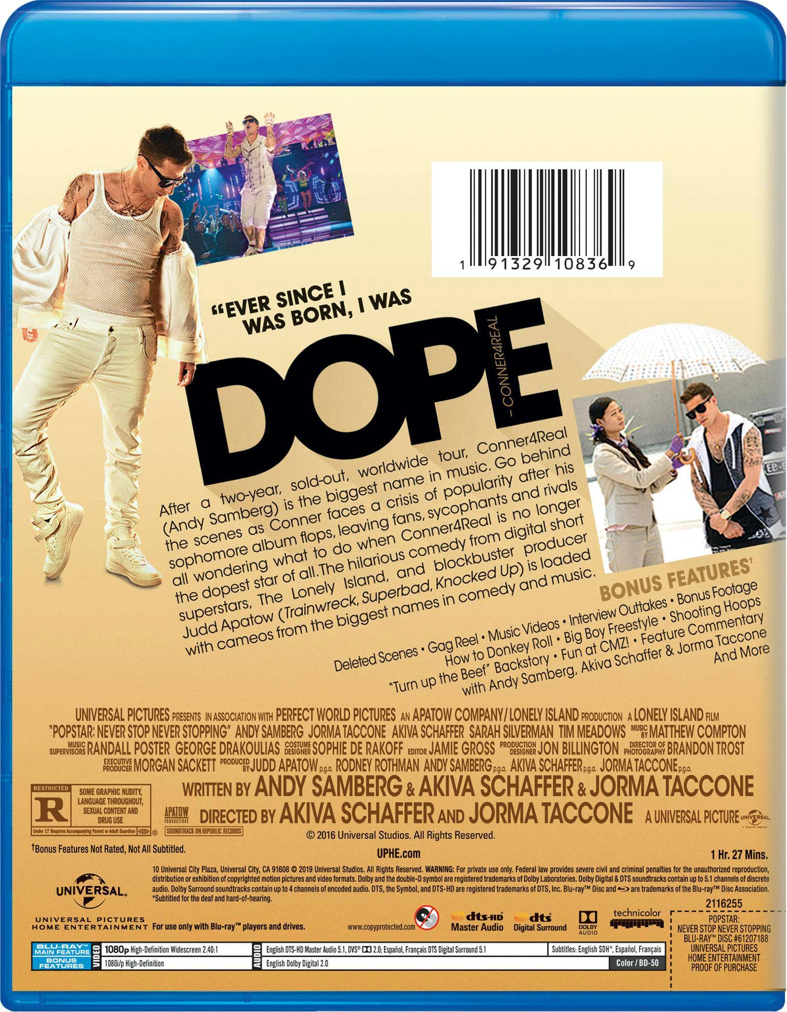 Back. Popstar: Never Stop Never Stopping   - BLU-RAY.