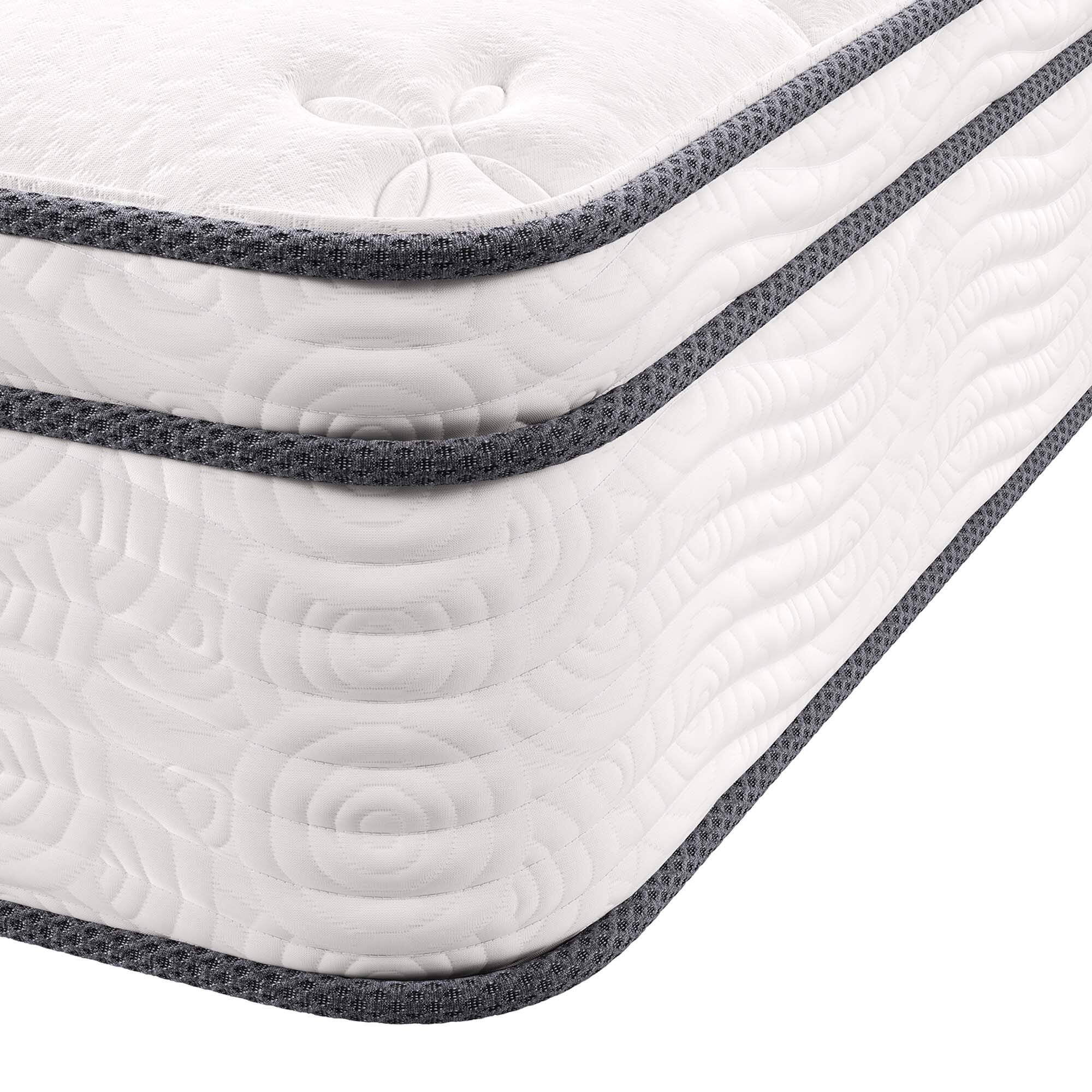 Alt View 6. Modway - Jenna 12" Innerspring and Foam Twin Mattress by Modway - White.