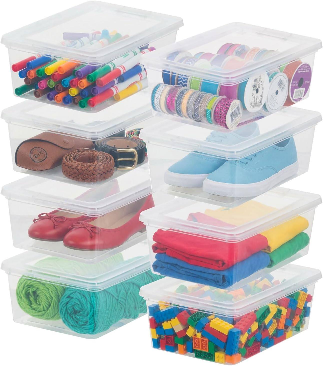 Front. IRIS USA - IRIS 7 Qt Clip Box with Latching Lid.