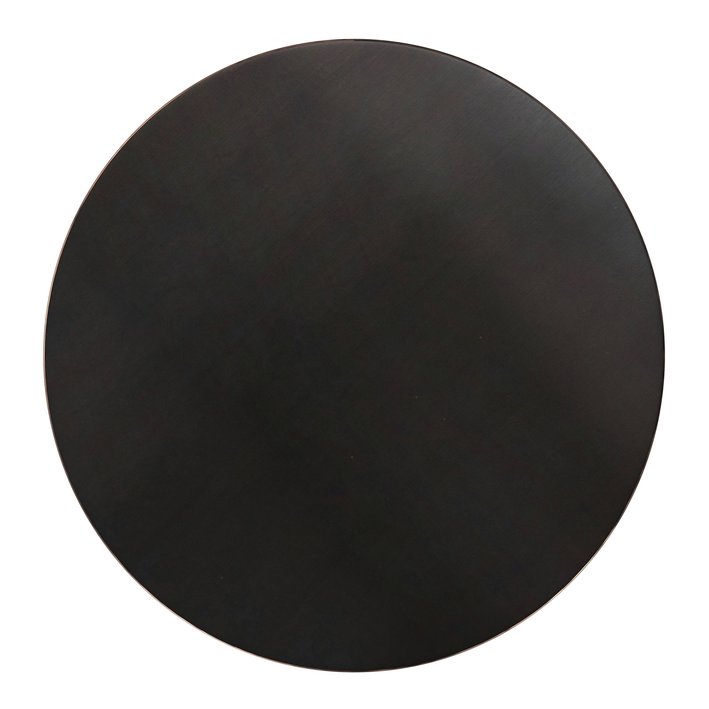 Back. Simpli Home - Toby 18 inch Wide Modern Industrial Metal Accent Table in Antique Copper Iron, Assembled - Antique Copper.