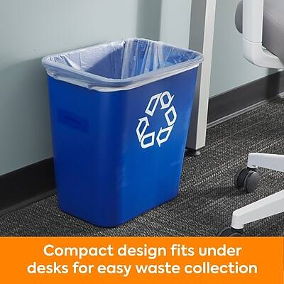 Compact design fits under desks for easy waste collection