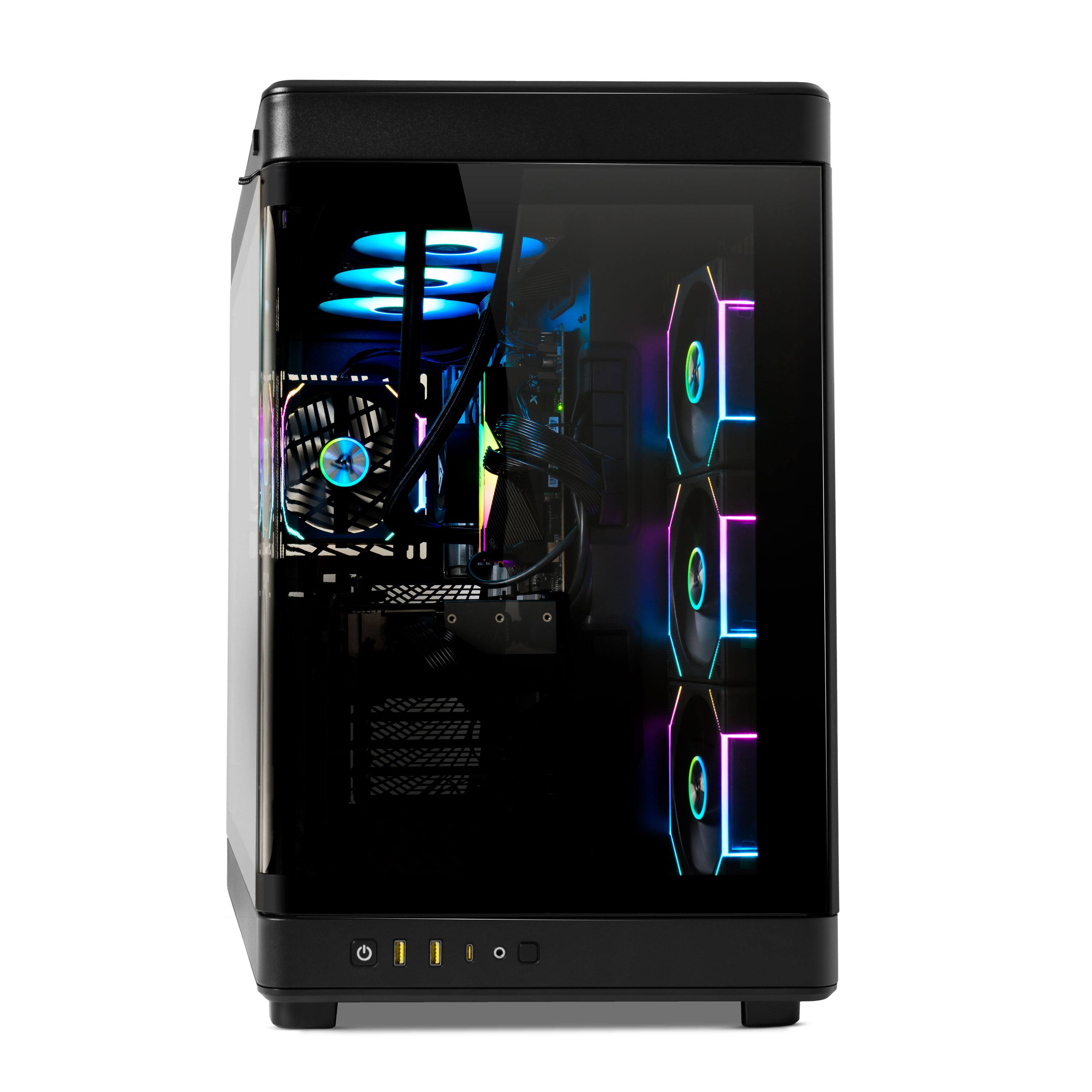 Left. STORMCRAFT - STORMCRAFT Gaming PC WIZARD AMD Ryzen 7 9800X3D NVIDIA RTX 5080 2TB SSD 32GB 6000MHz RGB 360mm AIO - Windows 11 Home - Black.