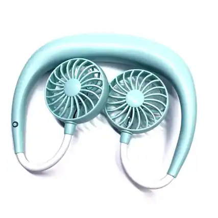 Front. Kitcheniva - Cordless Breezy Mini Collar Fan With Double Cooling And Lightweight Comfort - BLUE.