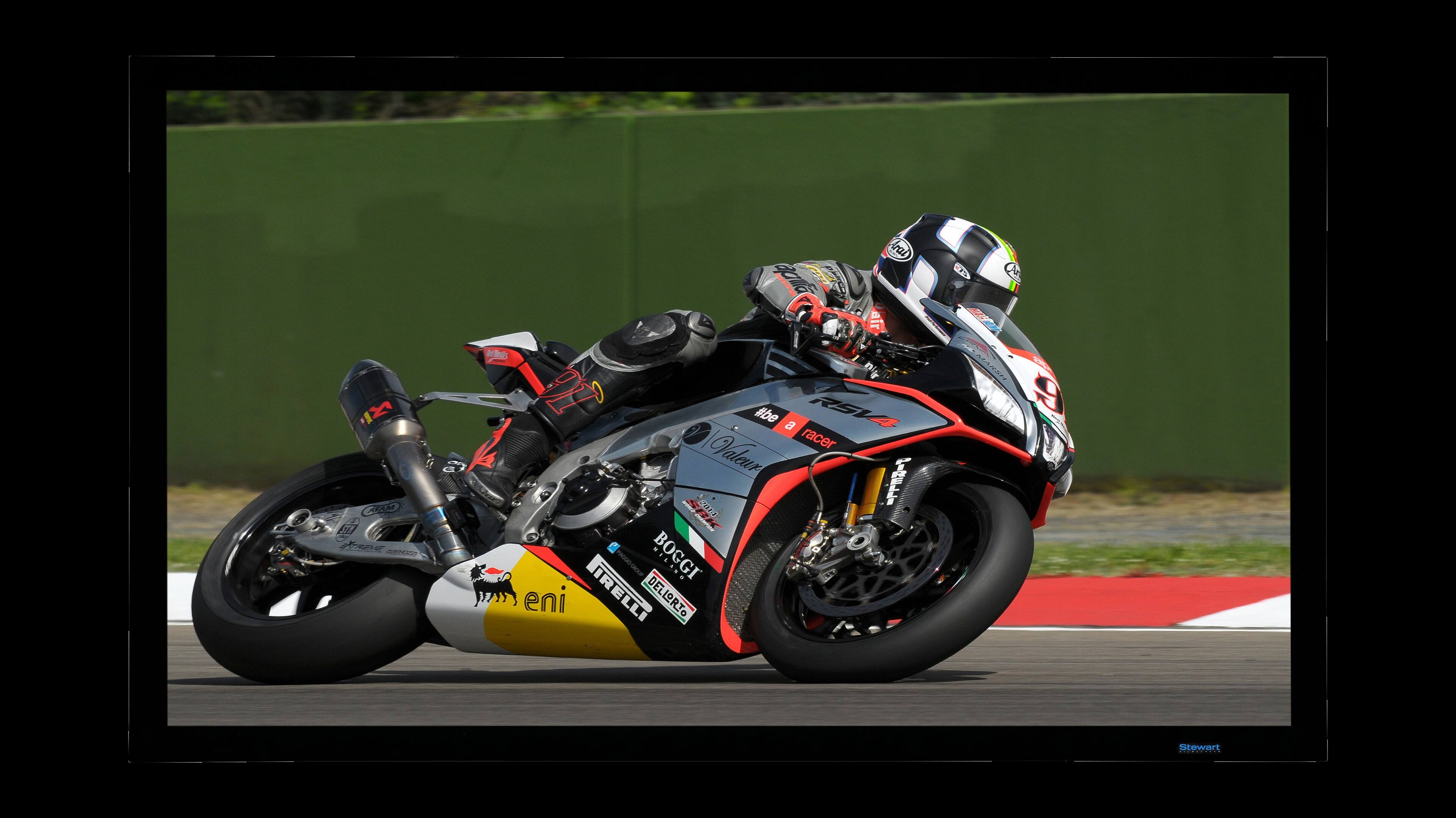N ARM STA Krasse INTERHOT

rai apala #be a RSV4 racer Valeur "PAKL!! PIRELLI BOGGI eni IRELLI DELLORTO

AMARIA 9

Stewart