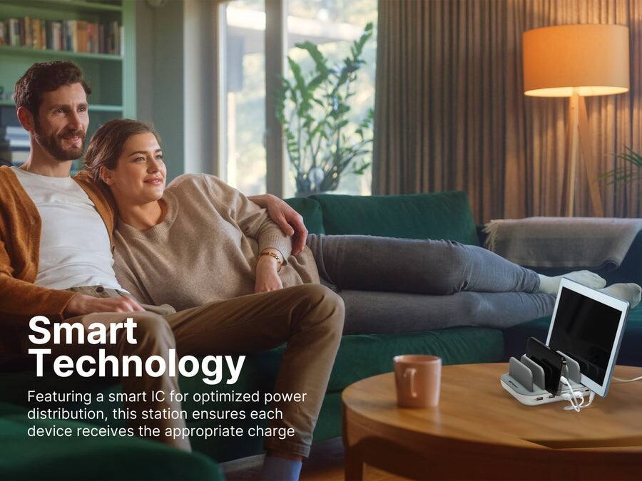Smart Technology

Featuring a smart IC for optimized power distribution, this station ensures each device receives the appropriate charge.