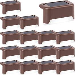 MOSZAR LLC - Led Solar Deck Lights, 16 Pack Waterproof for Outdoor - White