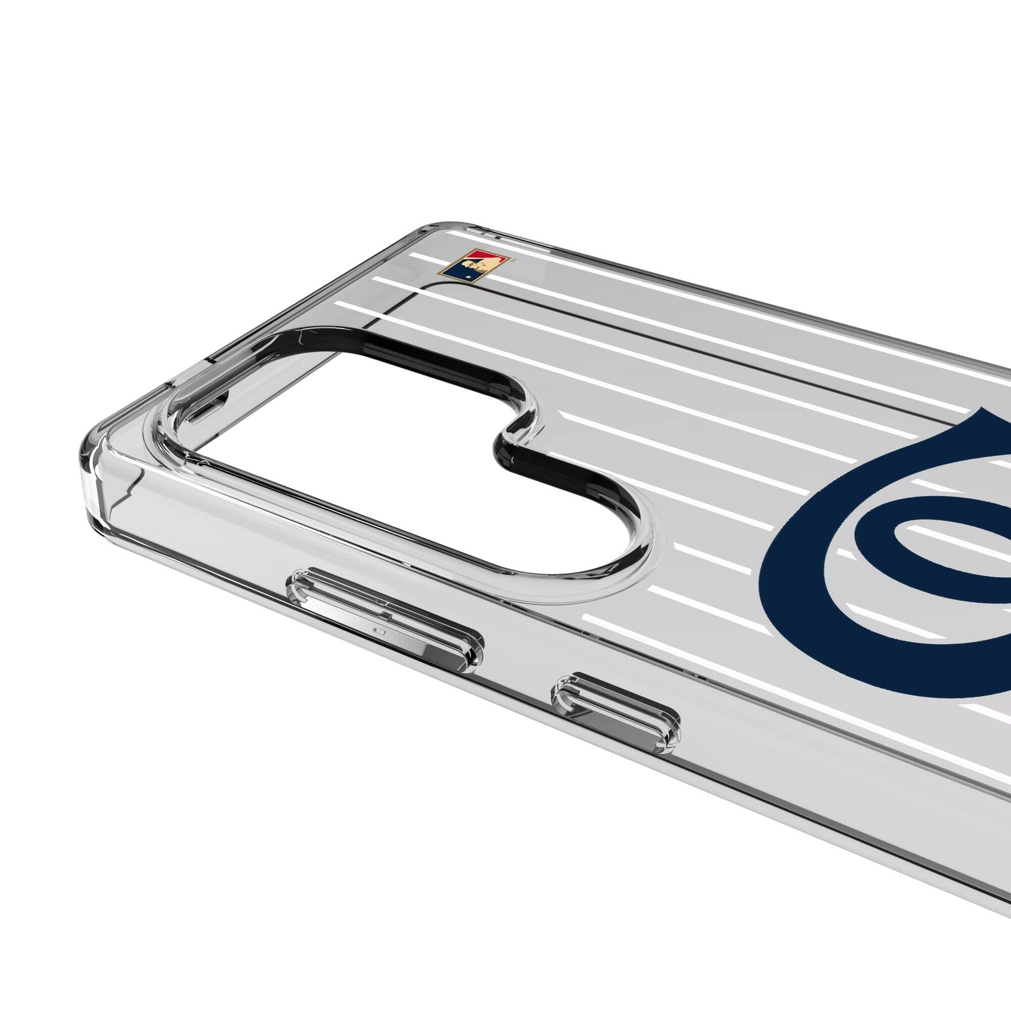 Alt View 2. Keyscaper - Chicago White Sox 1919-1921 Cooperstown Pinstripe Galaxy Clear Case - S23 - Multicolor.