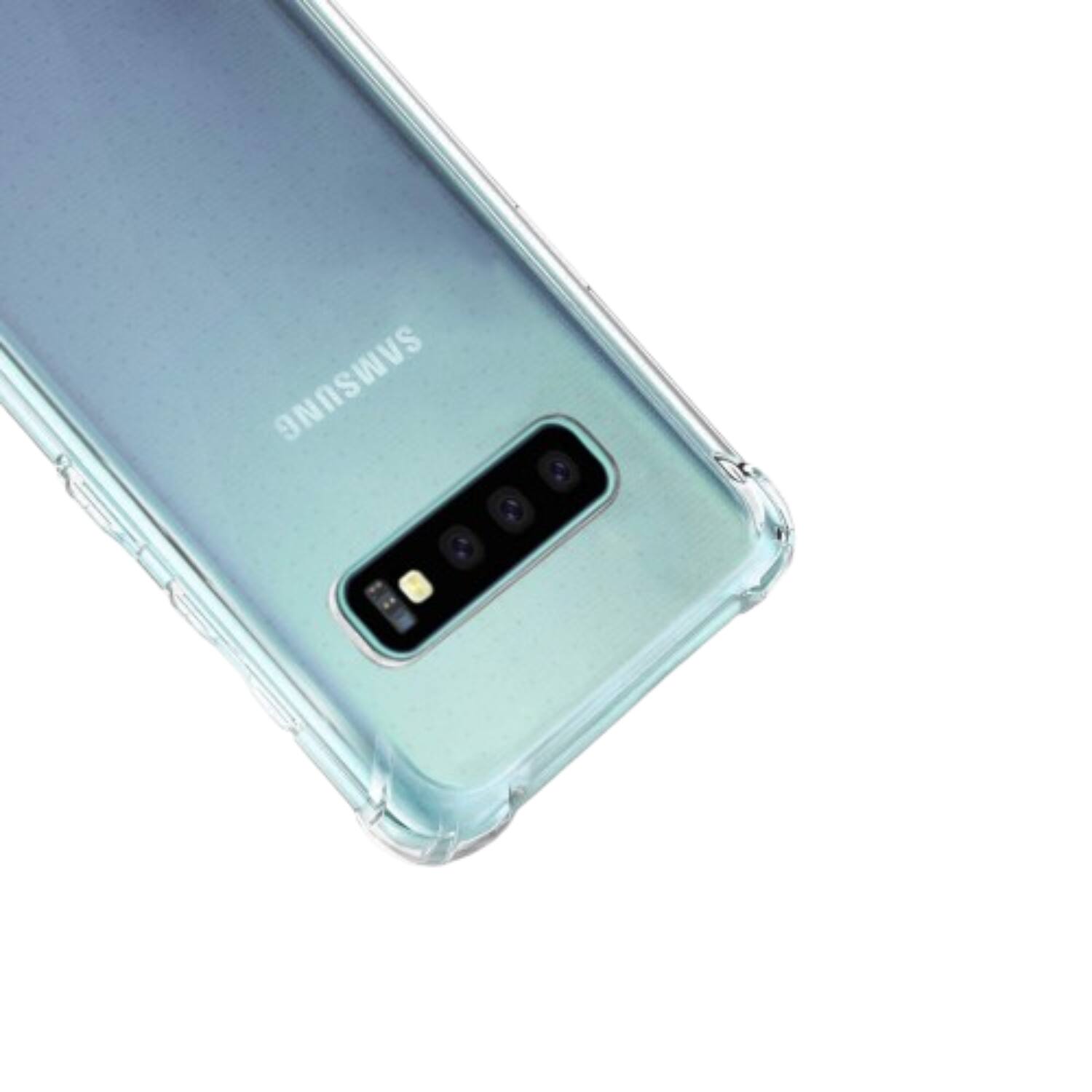 Back. Stock Preferred - Clear Slim Shockproof Case Cover for Samsung Galaxy S10 - Clear.