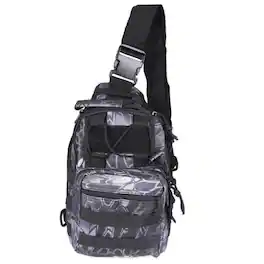 JupiterGear - Tactical Military Sling Backpack Shoulder Bag Molle Outdoor Daypack Backpack with Adjustable Strap - Black Python