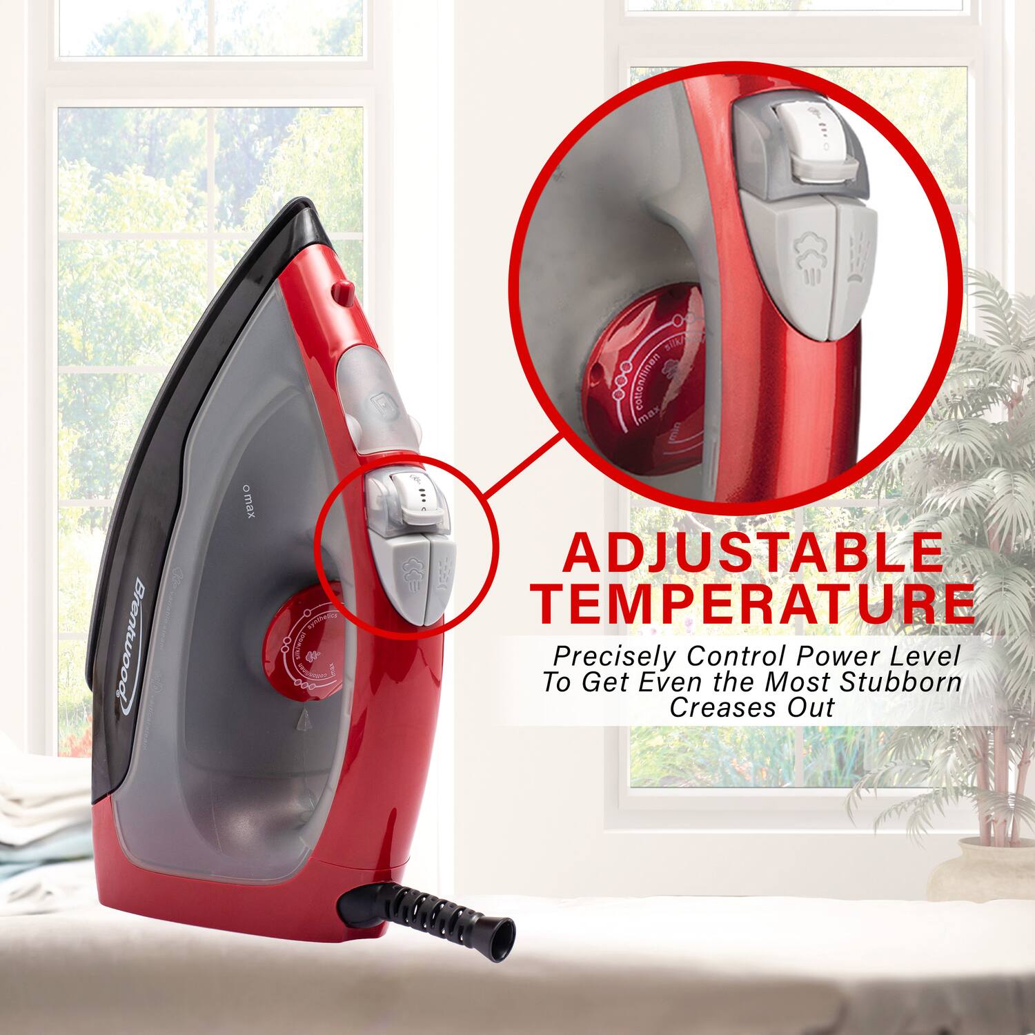 Bik Colieainan Imax Brentwood Amo P 8 I ar I BO0 Adjustable Temperature Precisely Control Power Level To Get Even the Most Stubborn Creases Out